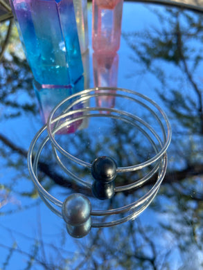 Tahitian Pearl Bangle Sterling Silver