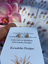 Load image into Gallery viewer, Pink Edison pearl stud earrings