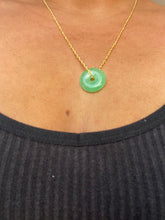 Load image into Gallery viewer, Green Jade Torus necklace