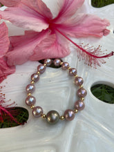 Load image into Gallery viewer, Tahitian and Edison pearl bracelet 8”
